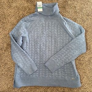 NWT Michael Kors rolled neck blue sweater